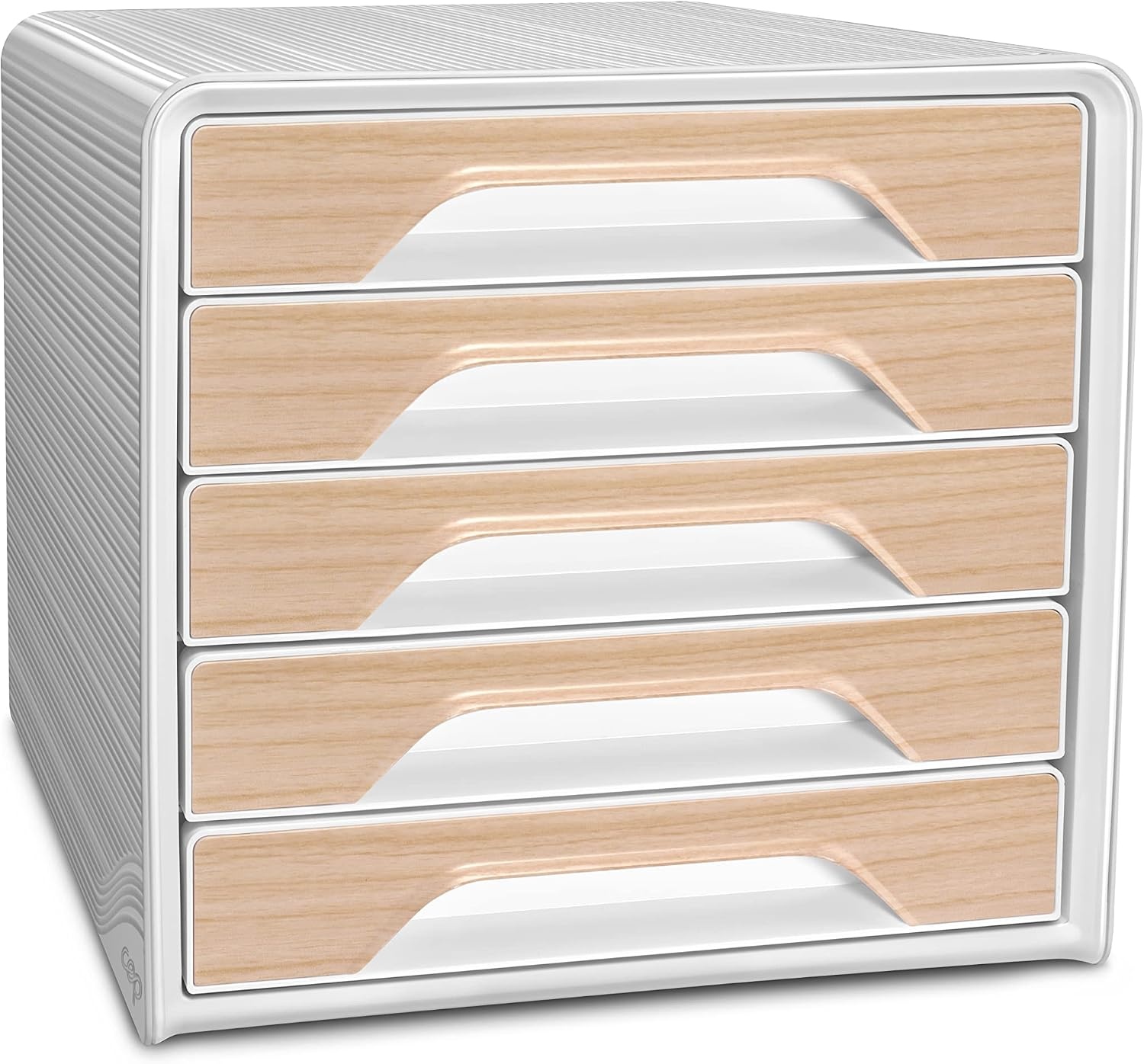 Ladeblok bureau Smoove Silva, Wit/Beukenhout, 5 Laden, 34% Korting