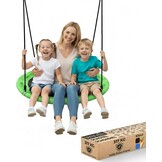 Nestschommel Kinderen Groen 100 cm met Ophangset - 34% Korting