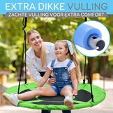 Nestschommel Kinderen Groen 100 cm met Ophangset - 34% Korting