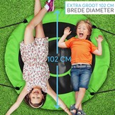 Nestschommel Kinderen Groen 100 cm met Ophangset - 34% Korting