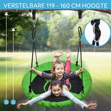 Nestschommel Kinderen Groen 100 cm met Ophangset - 34% Korting