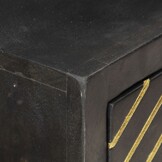 VidaXL Wandtafel Mangohout Zwart/Goud 90x30x75 cm - 34% Korting