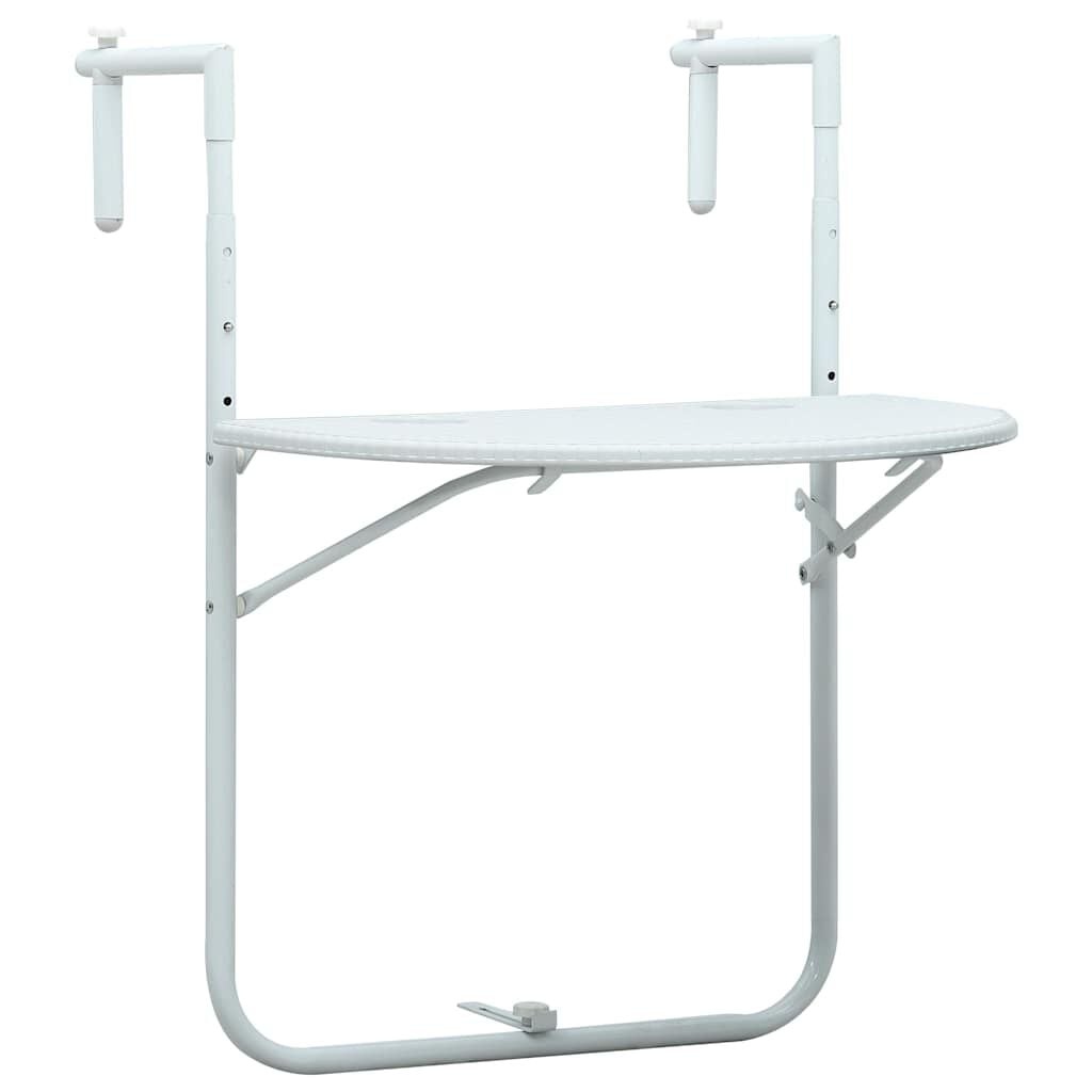 VidaXL Hangende Balkontafel Kunststof Rattan-look Wit - 33% Korting