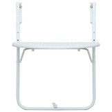 VidaXL Hangende Balkontafel Kunststof Rattan-look Wit - 33% Korting