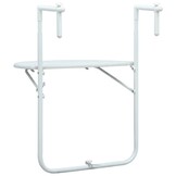 VidaXL Hangende Balkontafel Kunststof Rattan-look Wit - 33% Korting