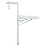 VidaXL Hangende Balkontafel Kunststof Rattan-look Wit - 33% Korting