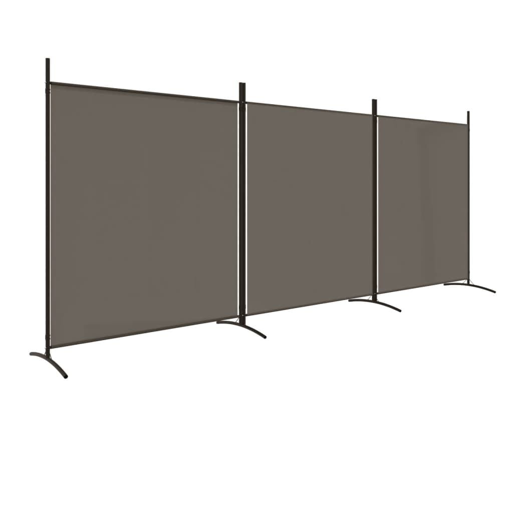 Kamerscherm Antraciet 3 Panelen 525x180 cm - 33% Korting