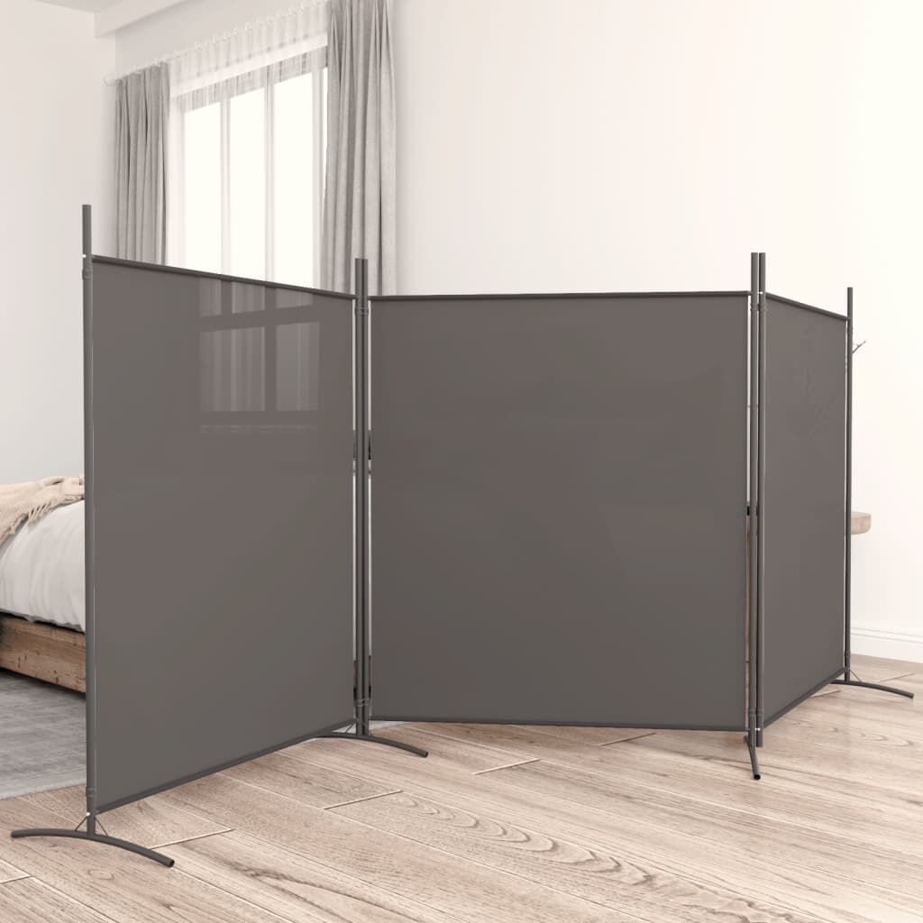 Kamerscherm Antraciet 3 Panelen 525x180 cm - 33% Korting
