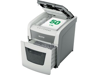 Leitz IQ AutoFeed 50X P4 Papierversnipperaar - Wit Grijs, 54% Korting
