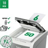 Leitz IQ AutoFeed 50X P4 Papierversnipperaar - Wit Grijs, 54% Korting