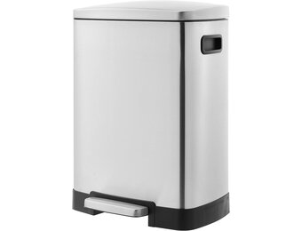 40L Dubbele Prullenbak RVS met Pedaal - 53% Korting