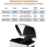 40L Dubbele Prullenbak RVS met Pedaal - 53% Korting