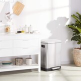 40L Dubbele Prullenbak RVS met Pedaal - 53% Korting