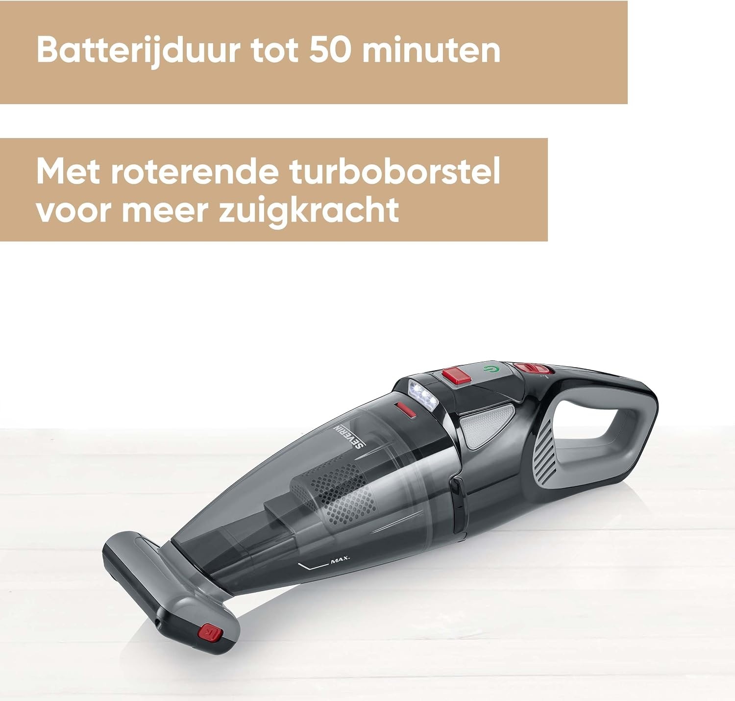 Snoerloze Handstofzuiger 50 Min Brandduur 18.5V Zwart 34% Korting