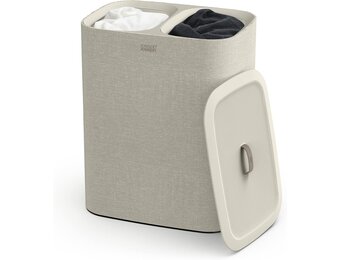 Wasmand met Deksel & 2 Zakken | 90L | Ecru | 34% Korting