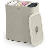 Wasmand met Deksel & 2 Zakken | 90L | Ecru | 34% Korting