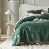 Velours Sprei Donkergroen 240x260 cm | Zijdezacht & Duurzaam | 33% Korting