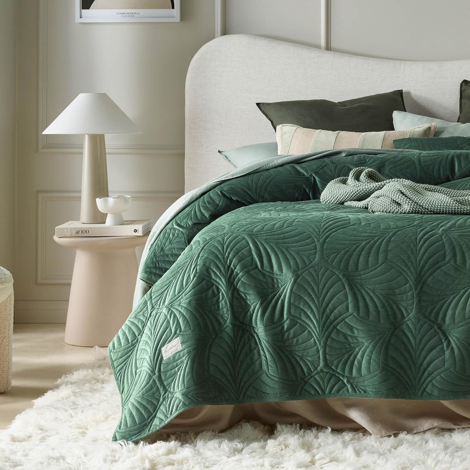 Velours Sprei Donkergroen 240x260 cm | Zijdezacht & Duurzaam | 33% Korting