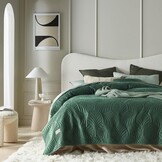 Velours Sprei Donkergroen 240x260 cm | Zijdezacht & Duurzaam | 33% Korting