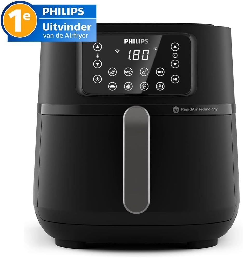 Airfryer XXL 7,2L Zwart - 16in1 functies & WiFi - 54% korting