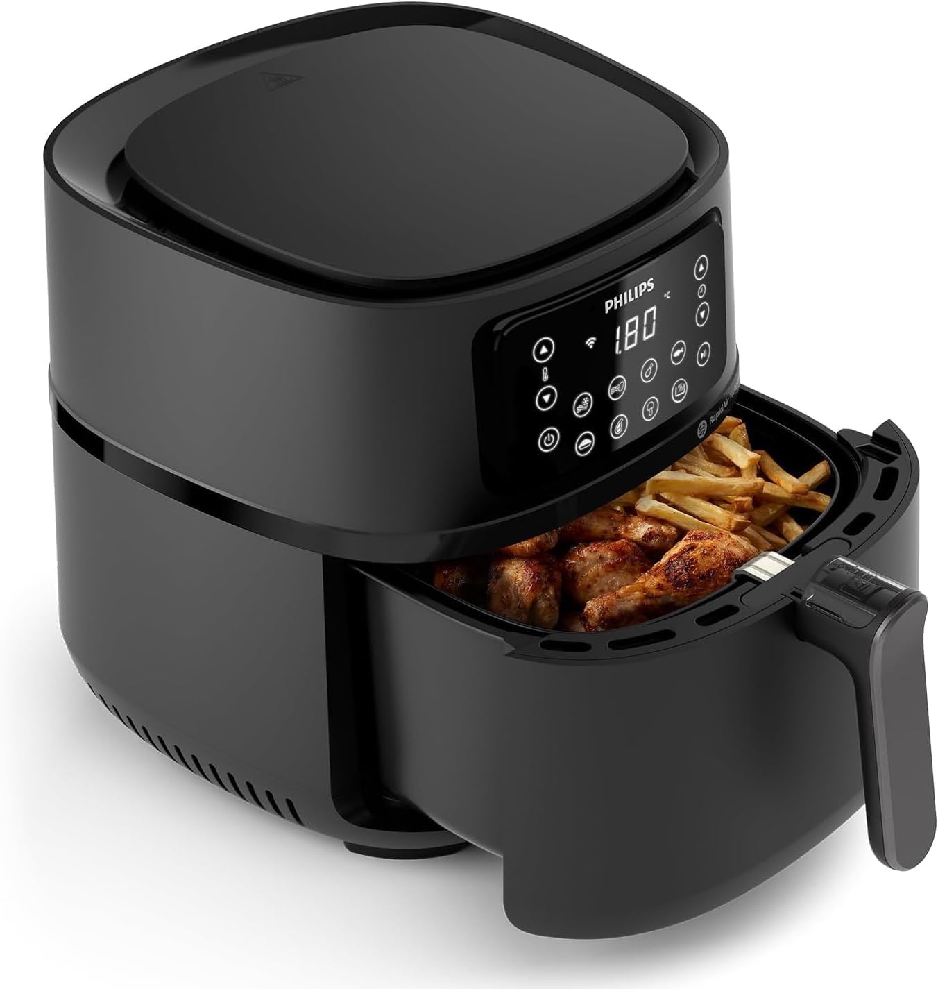 Airfryer XXL 7,2L Zwart - 16in1 functies & WiFi - 54% korting