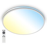 Dimbaar LED Plafondlamp, 40W, 4600lm, Warm/Koel Wit, 49cm, Mat Chroom (57% Korting)