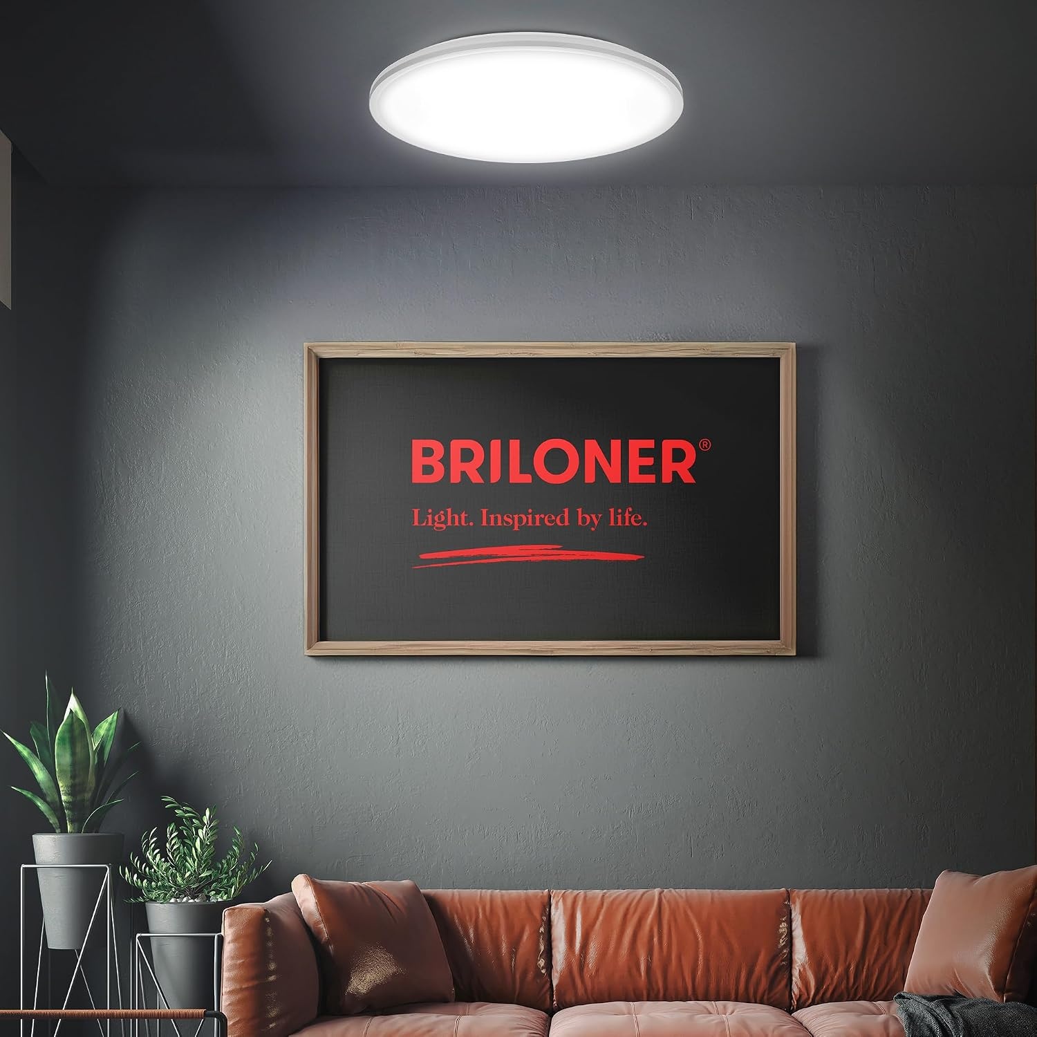 Dimbaar LED Plafondlamp, 40W, 4600lm, Warm/Koel Wit, 49cm, Mat Chroom (57% Korting)