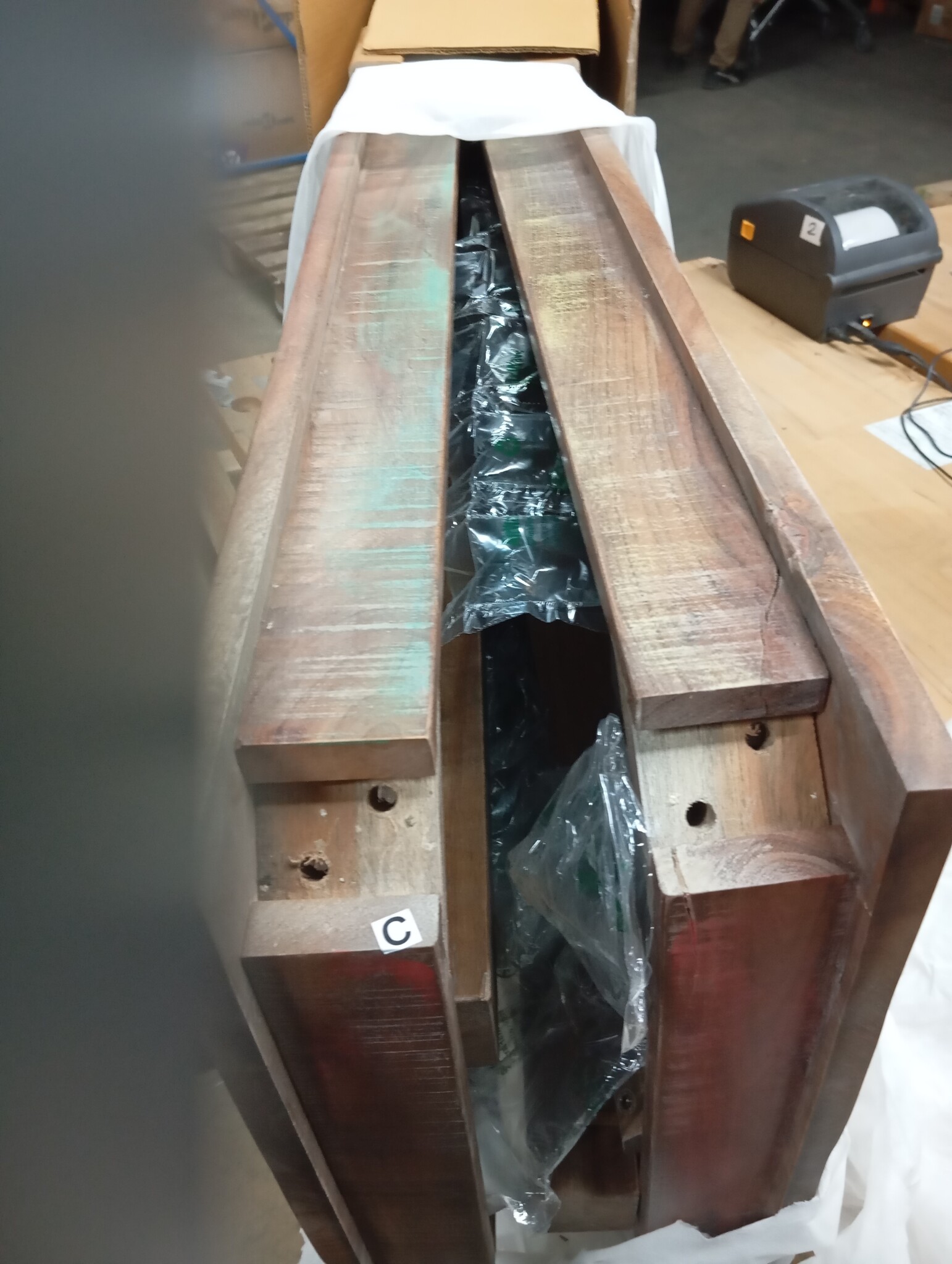 Eettafel van Gerecycled Hout - 82x80x76 cm - 54% Korting