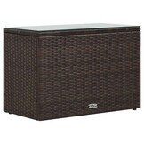 5-delige Loungeset Poly Rattan Bruin met Kussens - 60% Korting