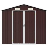 vidaXL Tuinschuur 205x129x183 cm gegalvaniseerd staal bruin