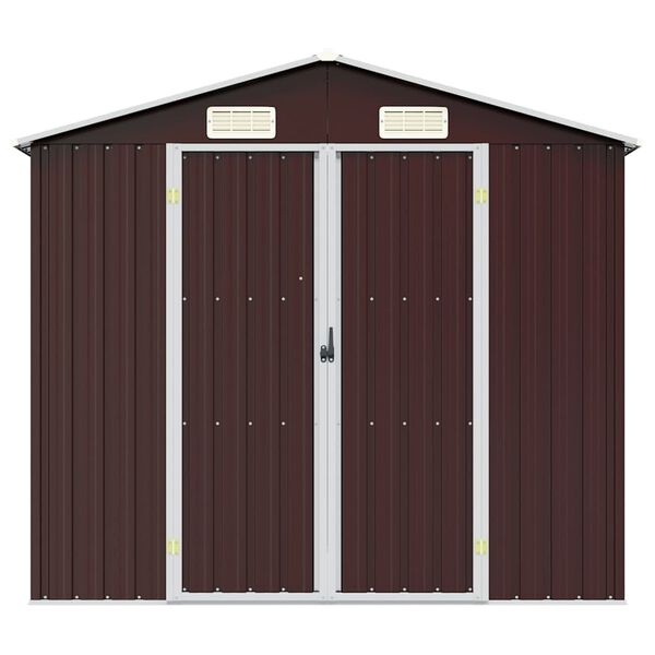 vidaXL Tuinschuur 205x129x183 cm gegalvaniseerd staal bruin
