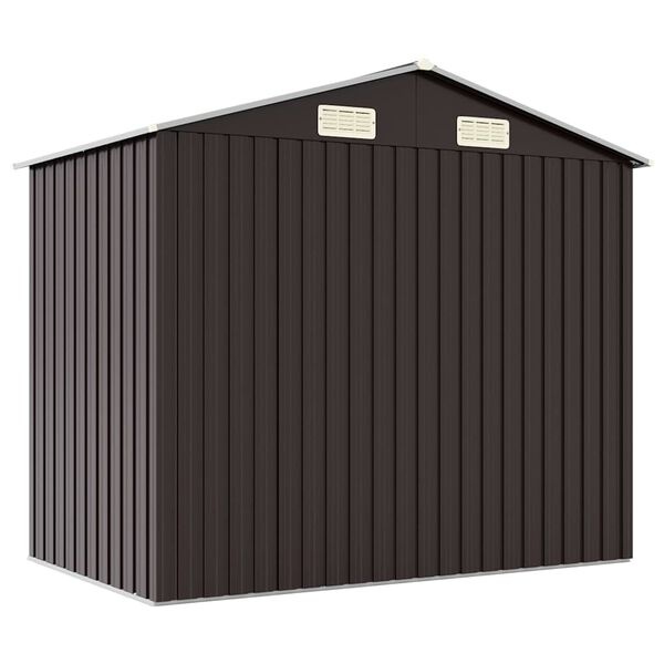 vidaXL Tuinschuur 205x129x183 cm gegalvaniseerd staal bruin