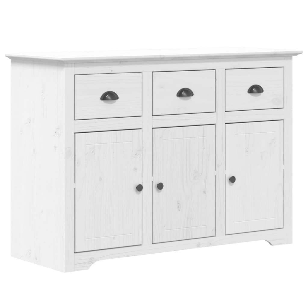 vidaXL Dressoir BODO 115,5x44x80 cm Grenenhout Wit - 55% Korting