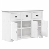 vidaXL Dressoir BODO 115,5x44x80 cm Grenenhout Wit - 55% Korting