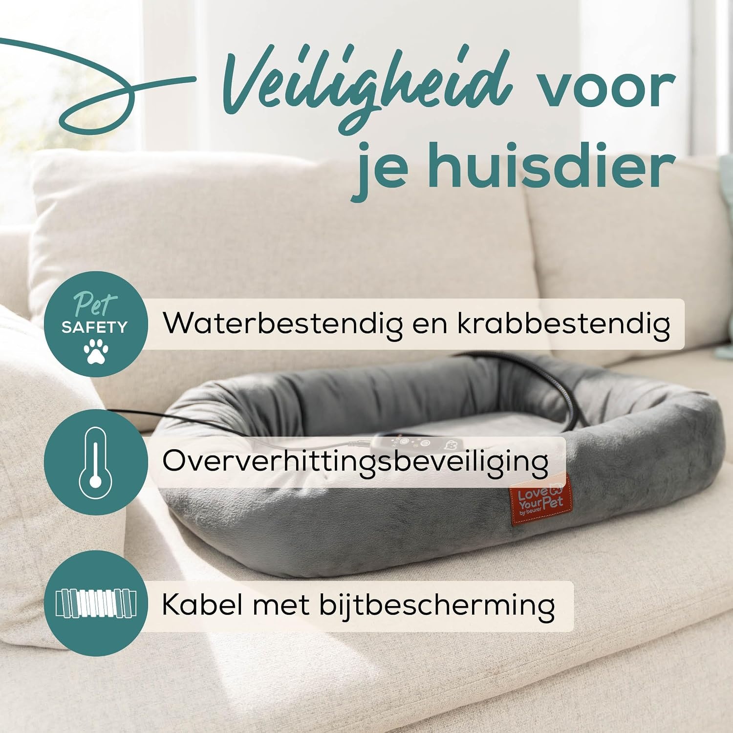 Elektrisch Verwarmd Huisdierbed 34% Korting - 58x50 cm