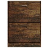 VidaXL Schoenenkast Bewerkt Hout Gerookt Eiken 59x17x81 cm (L)