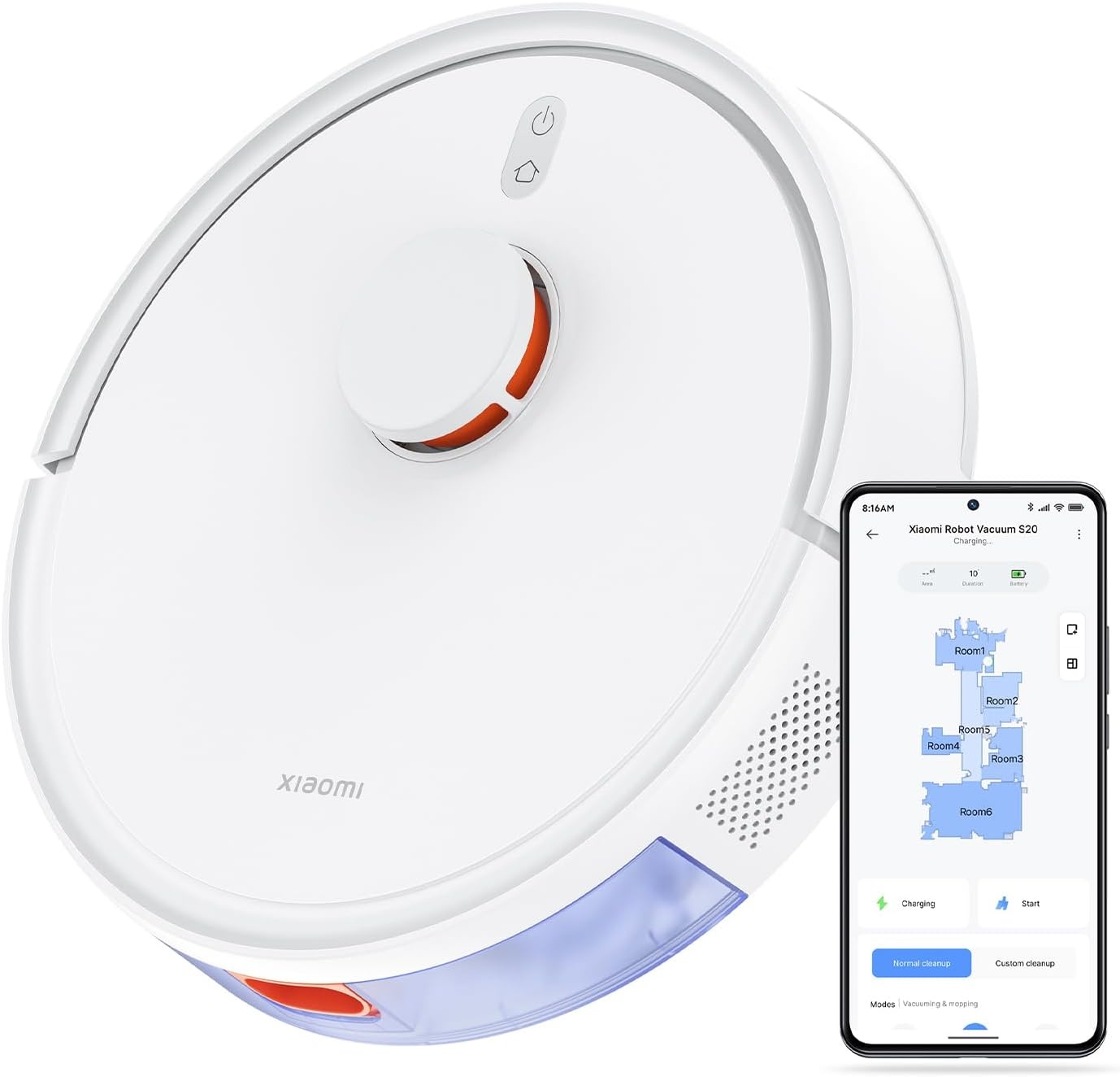 Xiaomi Robot Vacuum S20 Robotstofzuiger met Dweilfunctie (Wit) - 59% Korting