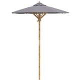 Donkergrijze Tuinparasol Bamboe 150x150x210 cm - 34% Korting