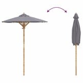 Donkergrijze Tuinparasol Bamboe 150x150x210 cm - 34% Korting