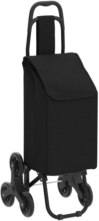 VOUNOT Boodschappentrolley met 6 Wielen, 32L, Zwart - 32% Korting!