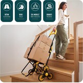 VOUNOT Boodschappentrolley met 6 Wielen, 32L, Zwart - 32% Korting!
