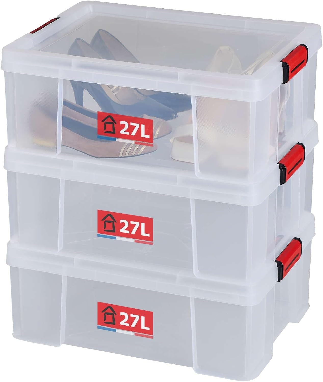 Set van 3 SUNDIS Clip'N Store Opbergboxen (27L) - 58% Korting!