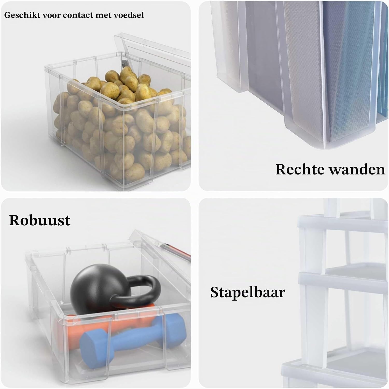 Set van 3 SUNDIS Clip'N Store Opbergboxen (27L) - 58% Korting!