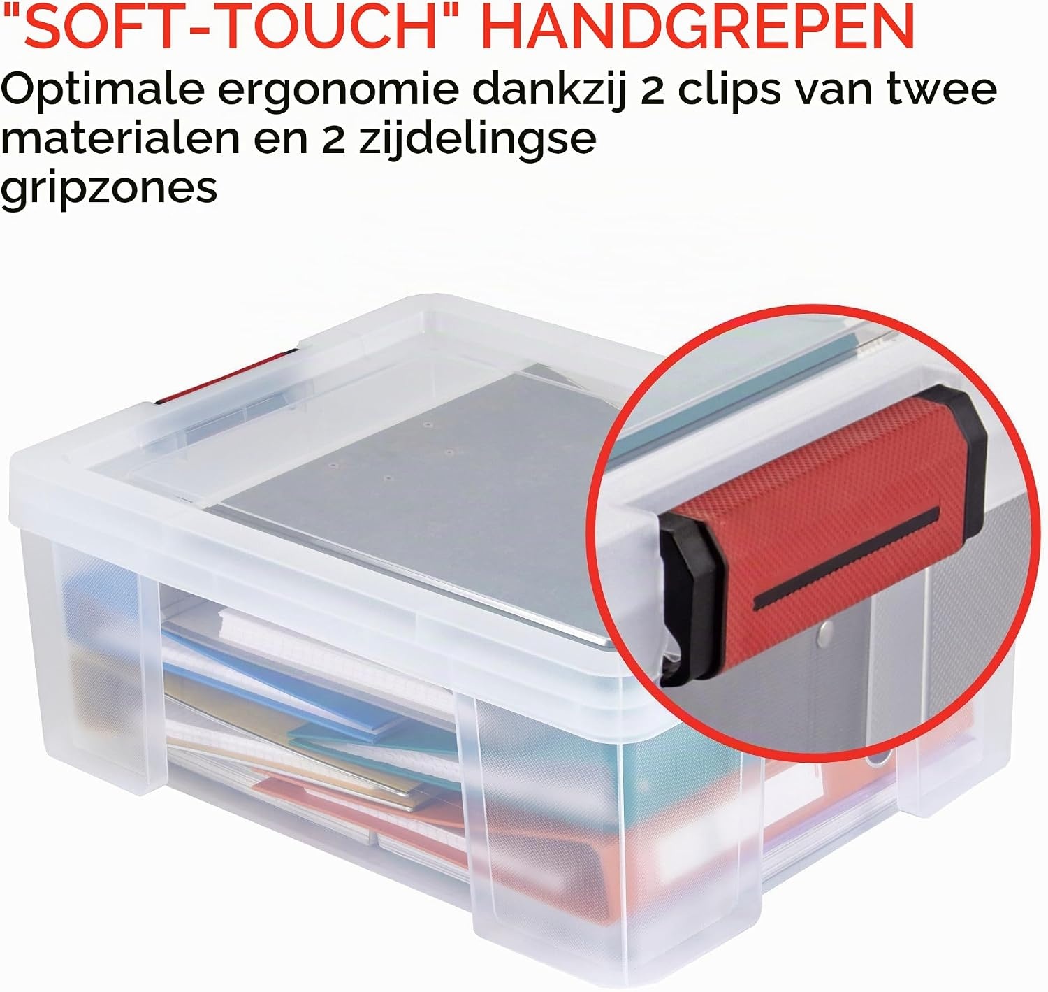 Set van 3 SUNDIS Clip'N Store Opbergboxen (27L) - 58% Korting!