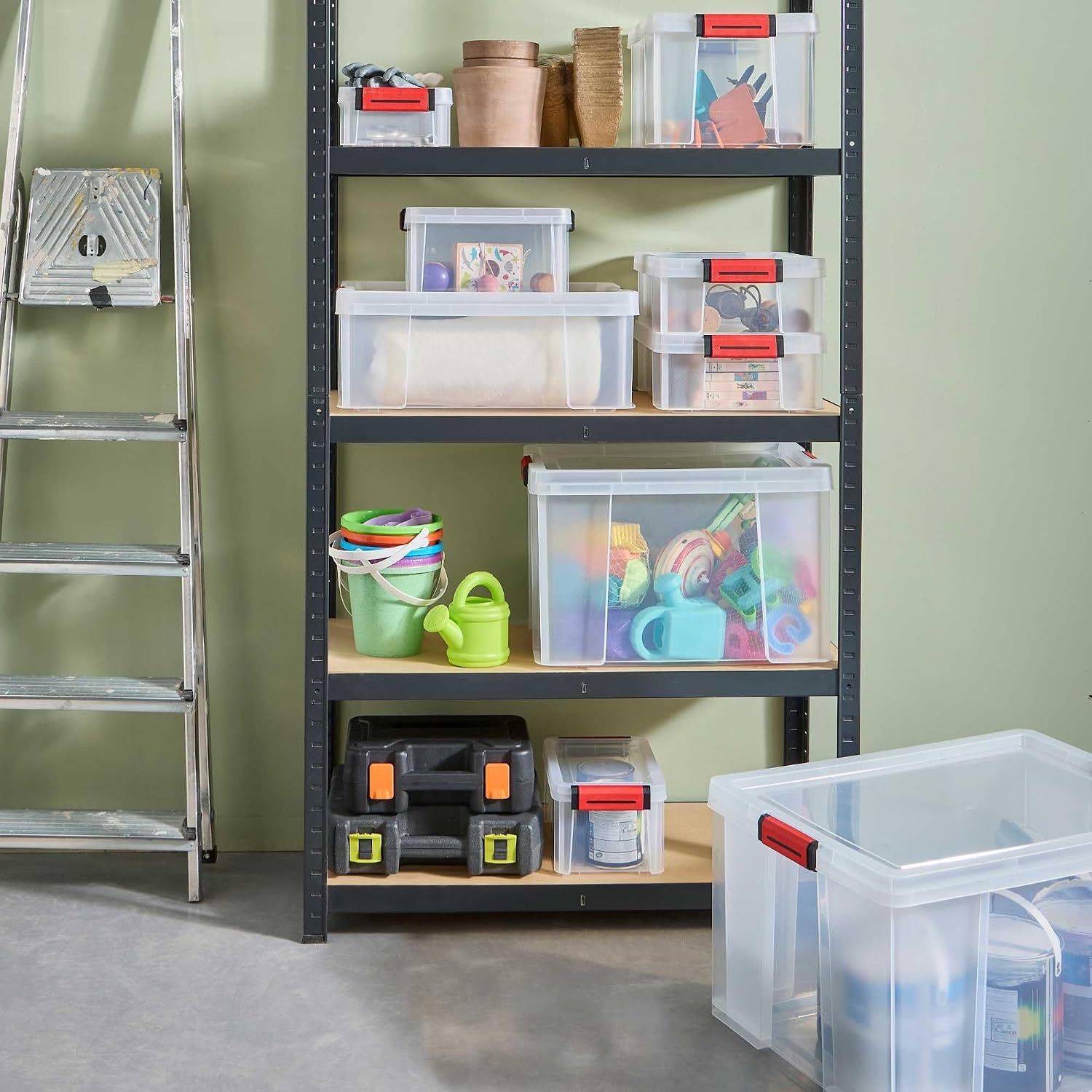Set van 3 SUNDIS Clip'N Store Opbergboxen (27L) - 58% Korting!