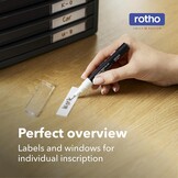 Rotho Timeless Ladebox / kantoorbox met 10 lades, Kunststof (PS) BPA-vrij, antraciet, (34.5 x 29.0 x 32.0 cm)