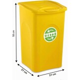 Stefanplast Begreen Bin, 50 L, Geel