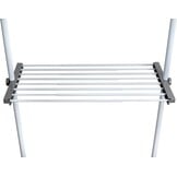 WENKO Joma Herkules Schoenen Telescopisch Systeem Verstelbare Organizer Schoenenrek Staal, wit/grijs, 73-120 x 4 x 42, 5 cm