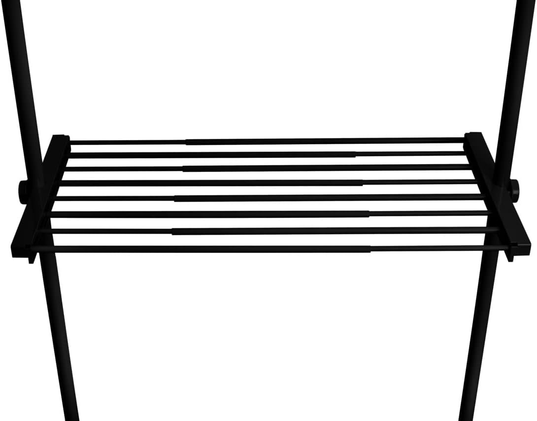 WENKO Joma Herkules Schoenen Telescopisch Systeem Verstelbare Organizer Schoenenrek Staal, wit/grijs, 73-120 x 4 x 42, 5 cm