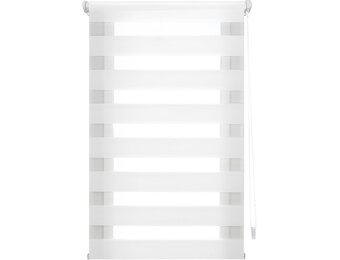 EasyFix Rolgordijn voor nacht en dag, installatie zonder gereedschap, afmetingen 40 x 220 cm, zonder boren, stofgrootte 37 x 215 cm, voor nacht en dag, wit